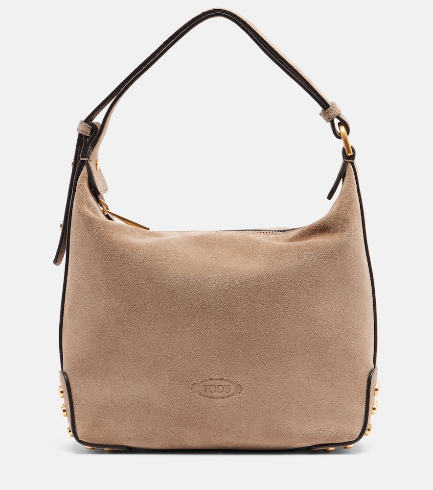 Schultertasche Sacca Mini aus Veloursleder