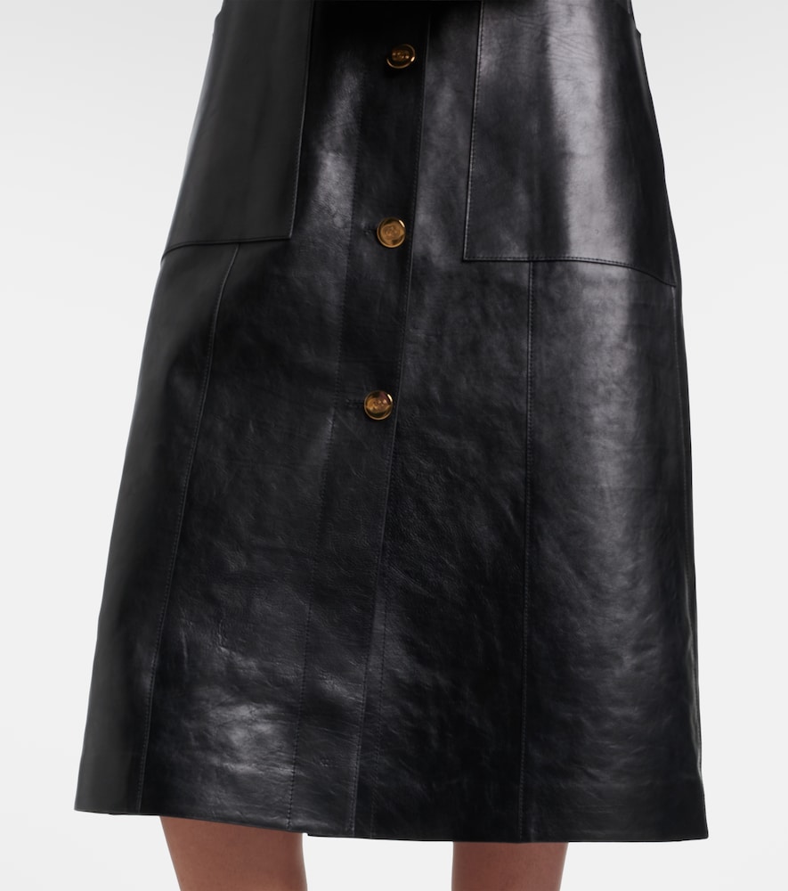  Gucci Gucci Interlocking G Leather Coat 