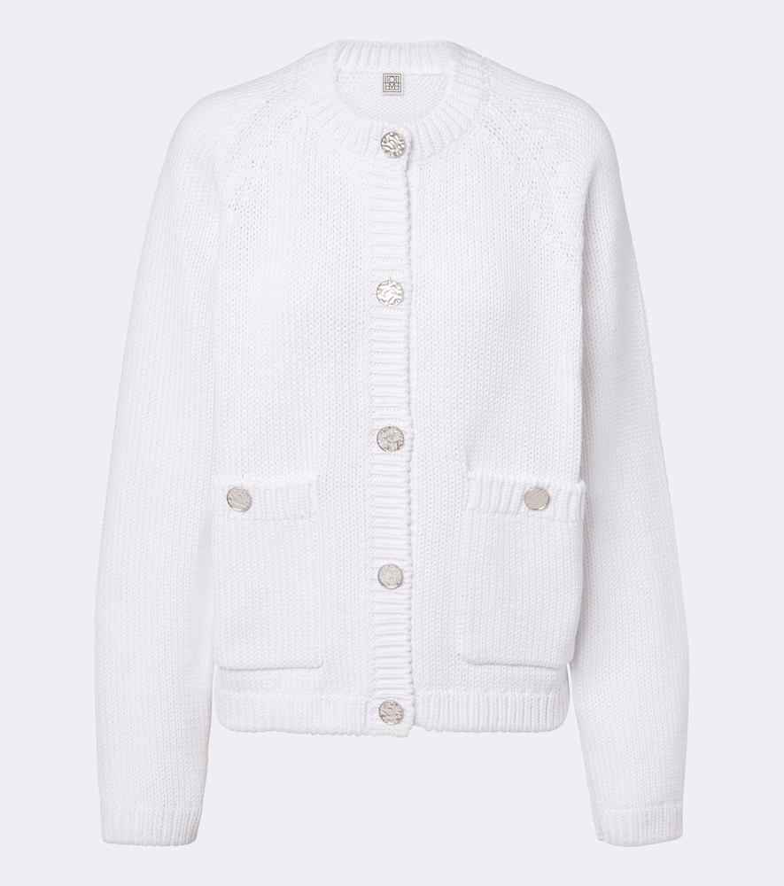 Toteme Donna Cardigan In Cotone Bianco It Taglia 42- Mytheresa