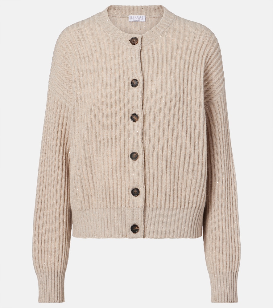 Cardigan aus Rippstrick