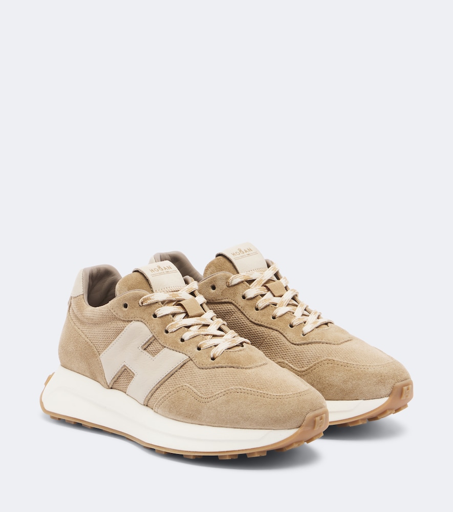 Sneakers H641 aus Veloursleder mit Leder