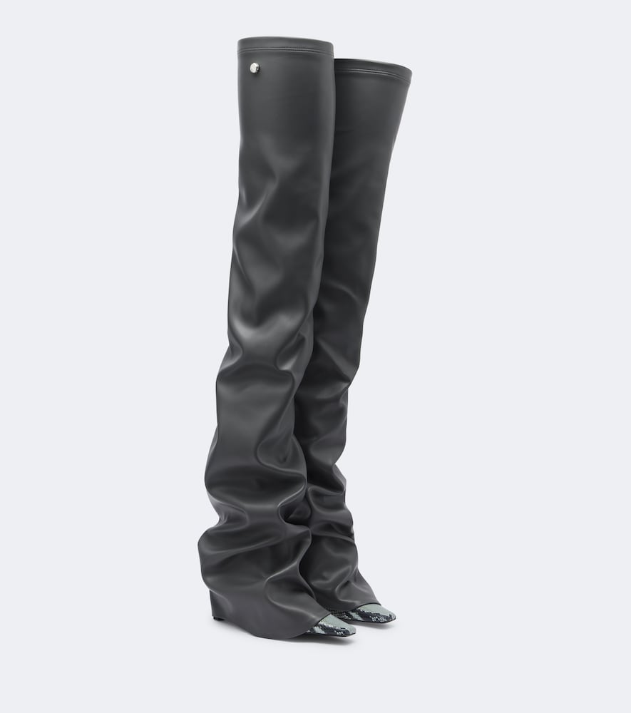 Robin Snake-Effect Over-The-Knee Boots