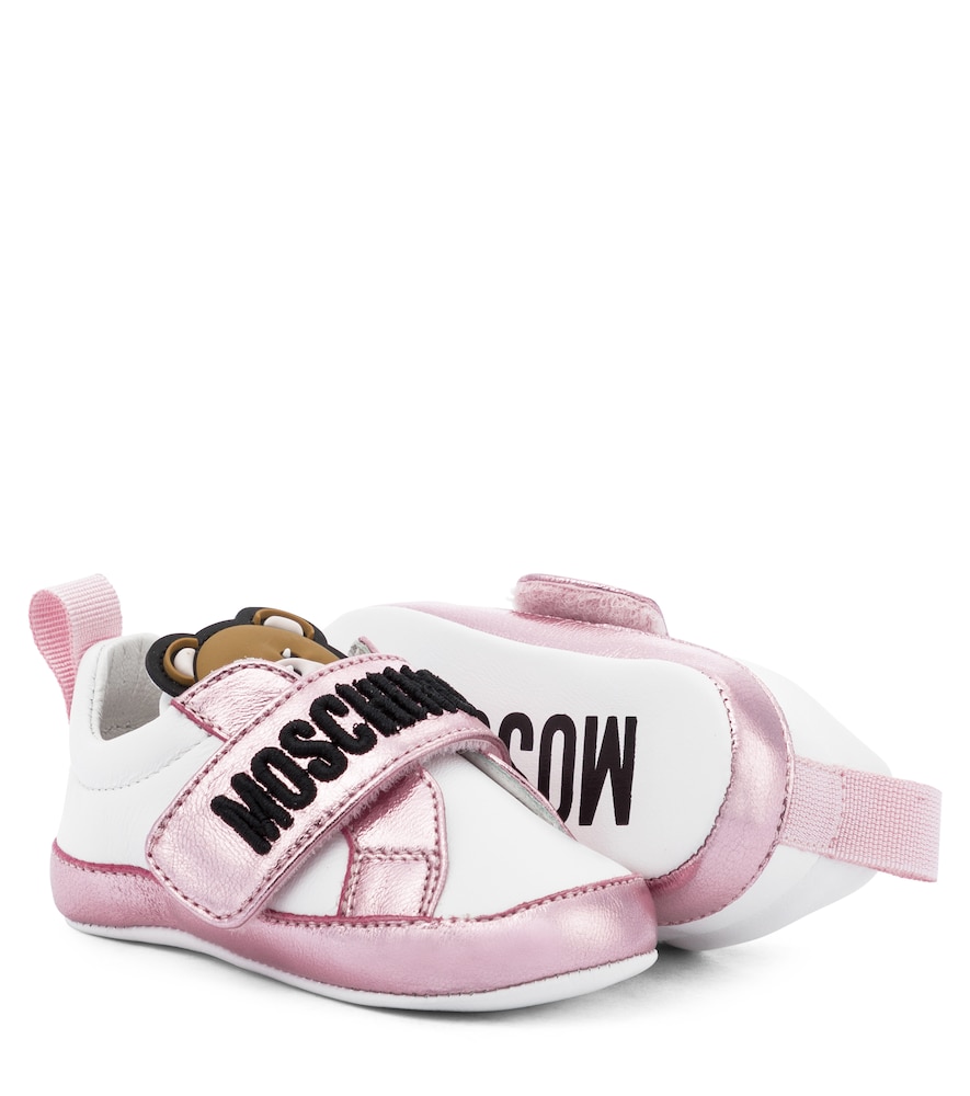 Moschino Kids Moschino Kids Baby Sneakers Mit Metallic-leder 