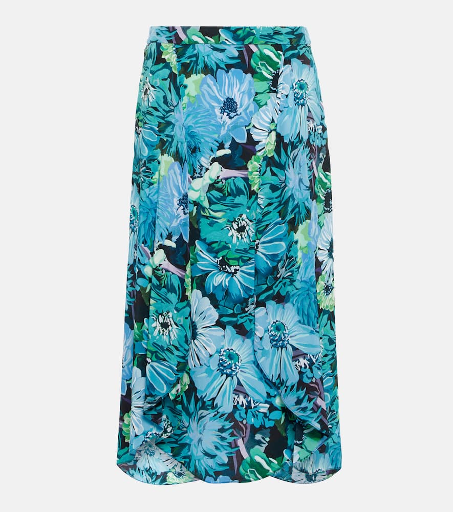 Stella McCartney Floral silk crêpe de chine skirt