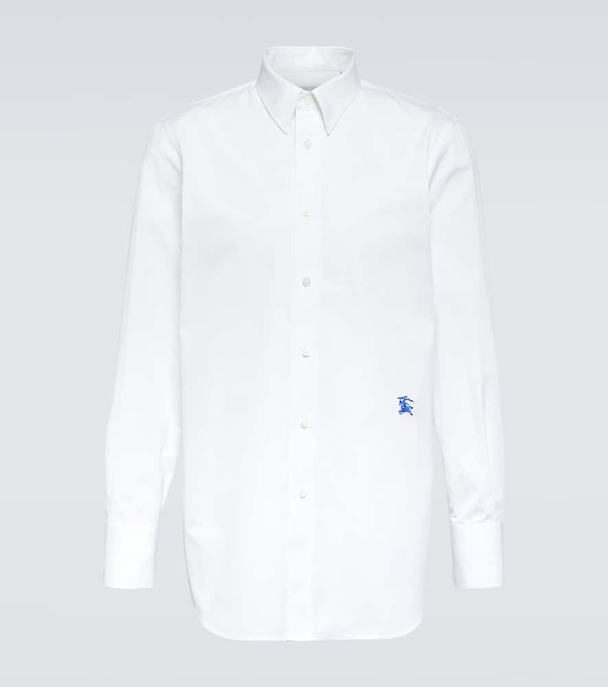 Burberry Equestrian Knight-motif Cotton Shirt In White