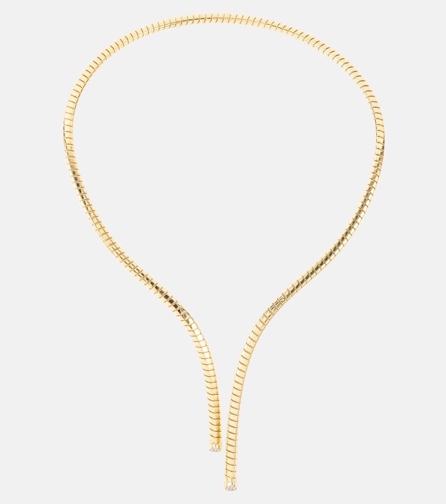 Trisolina 18kt gold necklace with diamonds