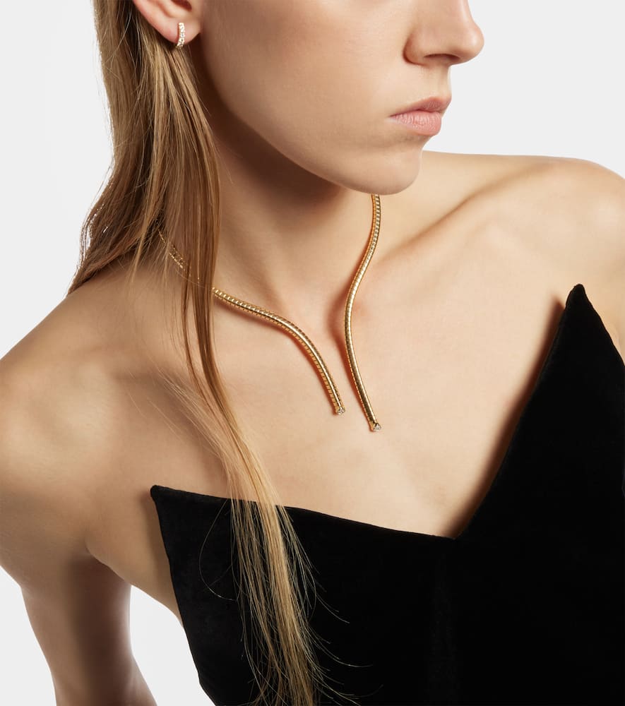 Marina B Trisolina 18kt Gold Necklace With Diamonds In Gold