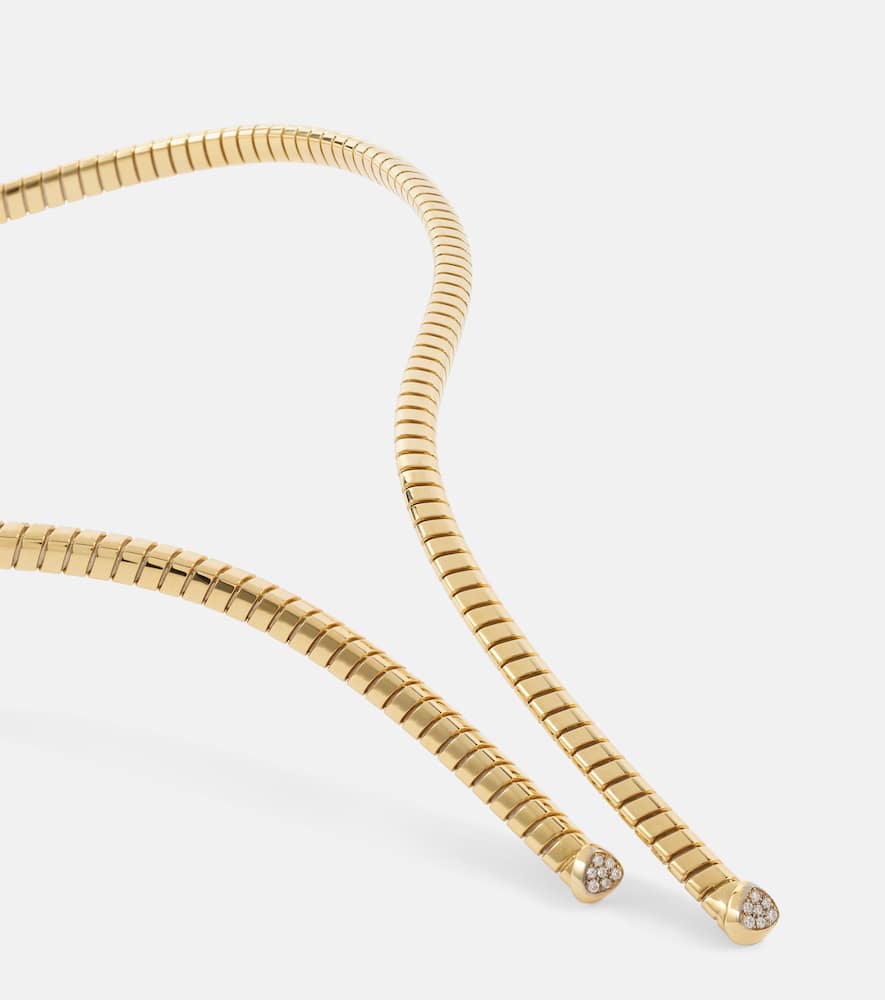 Marina B Trisolina 18kt Gold Necklace With Diamonds In Gold