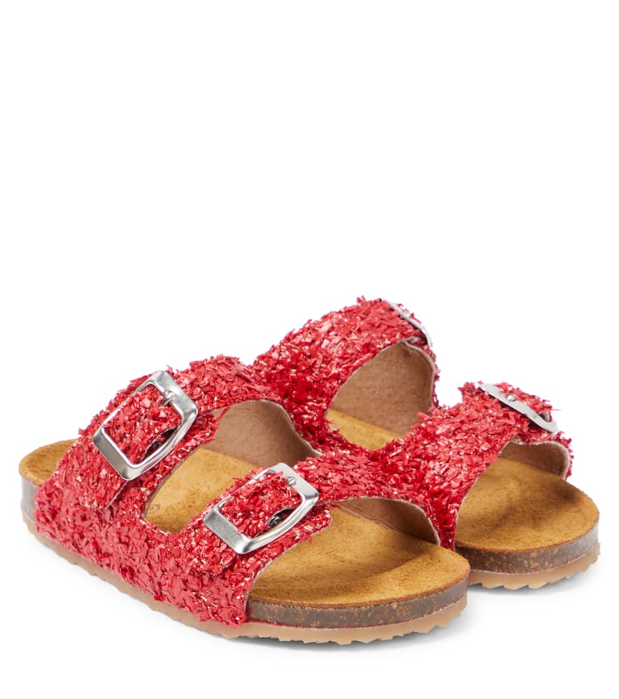 Shop Pèpè Fuffy Sandals In Red