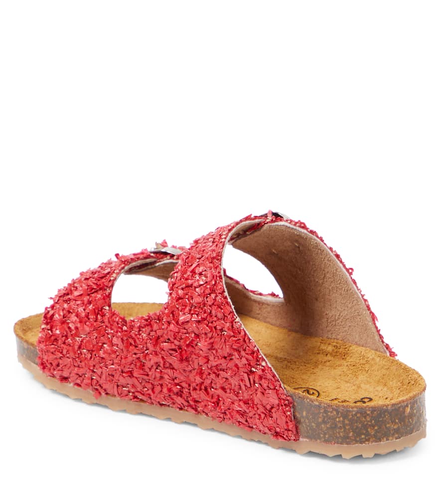 Shop Pèpè Fuffy Sandals In Red