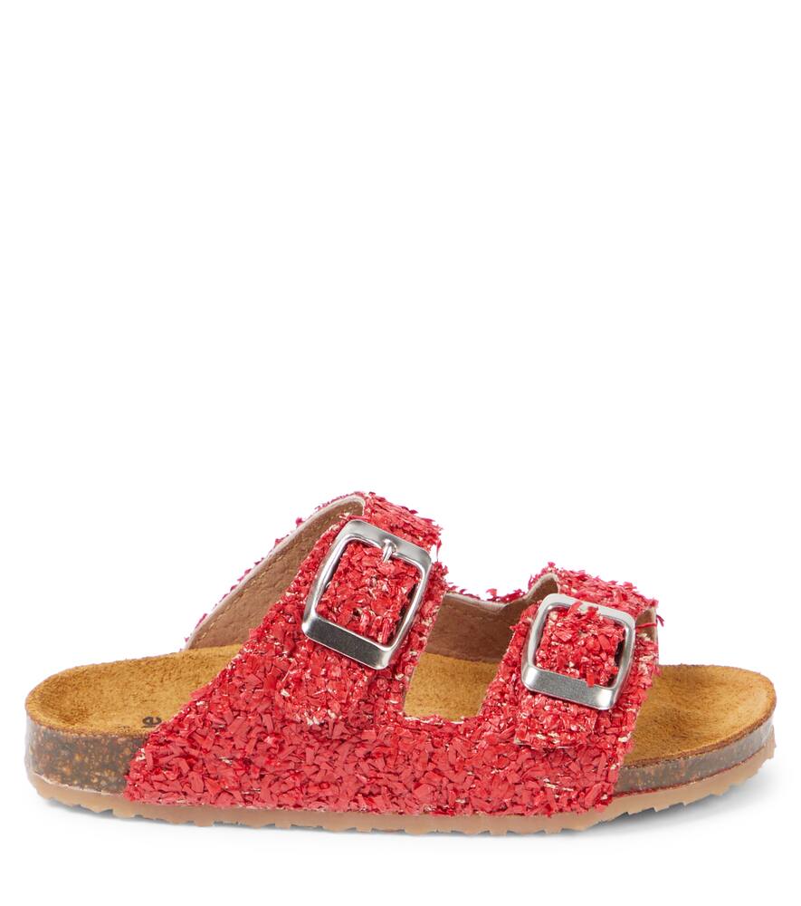 Shop Pèpè Fuffy Sandals In Red