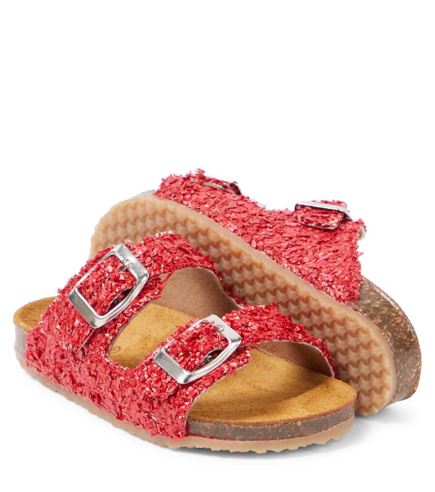 Shop Pèpè Fuffy Sandals In Red