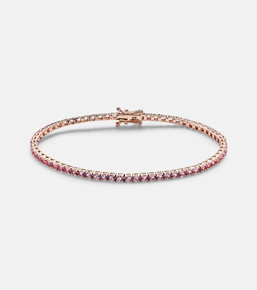 Roxanne First 14kt rose gold tennis bracelet with sapphires