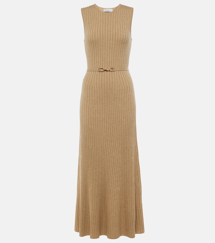 Gabriela Hearst Women's Beige Wool And Cashmere Midi Dress UK Size 14 - Mytheresa