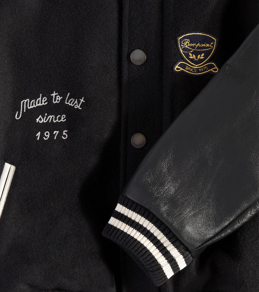 Bonpoint Wool-blend Varsity Jacket In Black