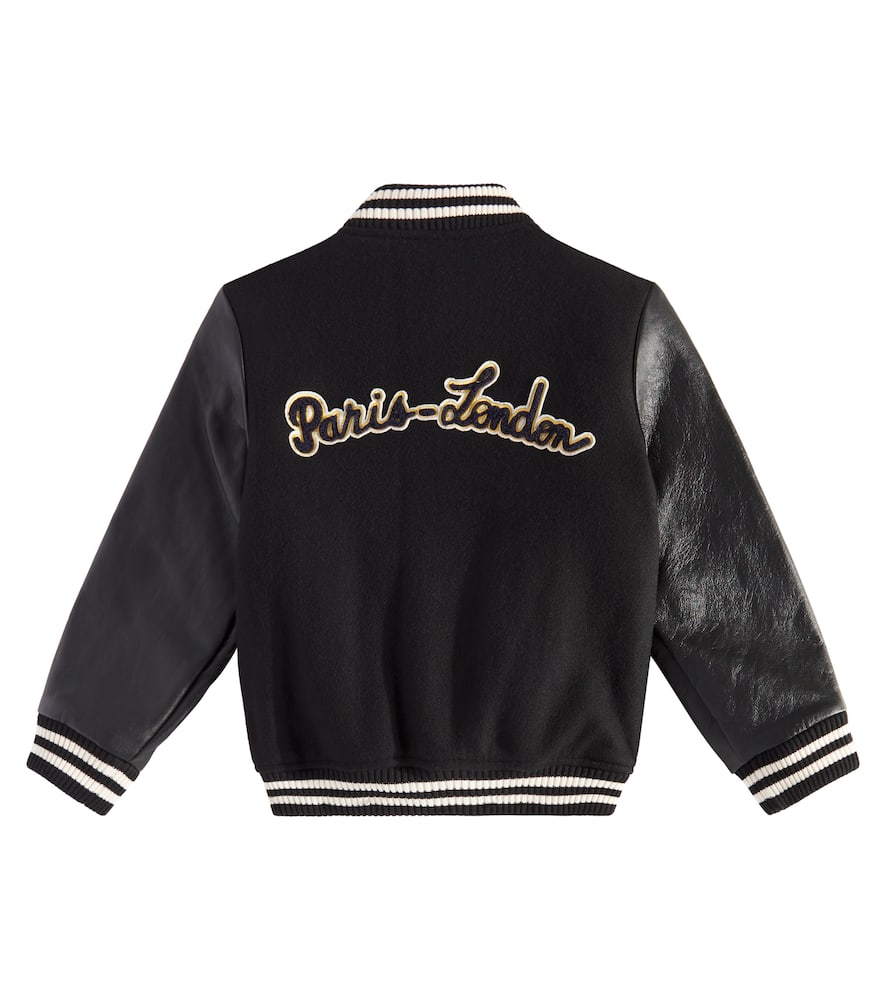 Bonpoint Wool-blend Varsity Jacket In Black