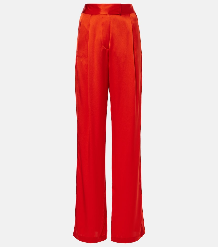 The Sei High Rise Silk Satin Wide Leg Pants