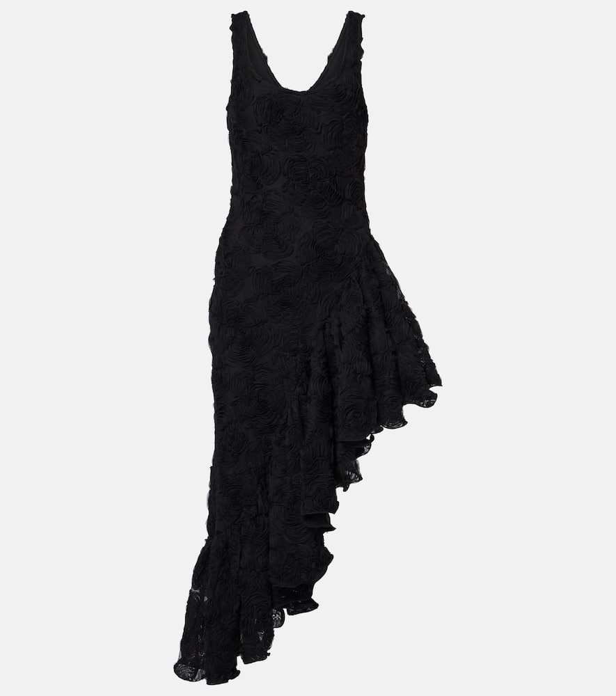 Floral ruffled midi dress