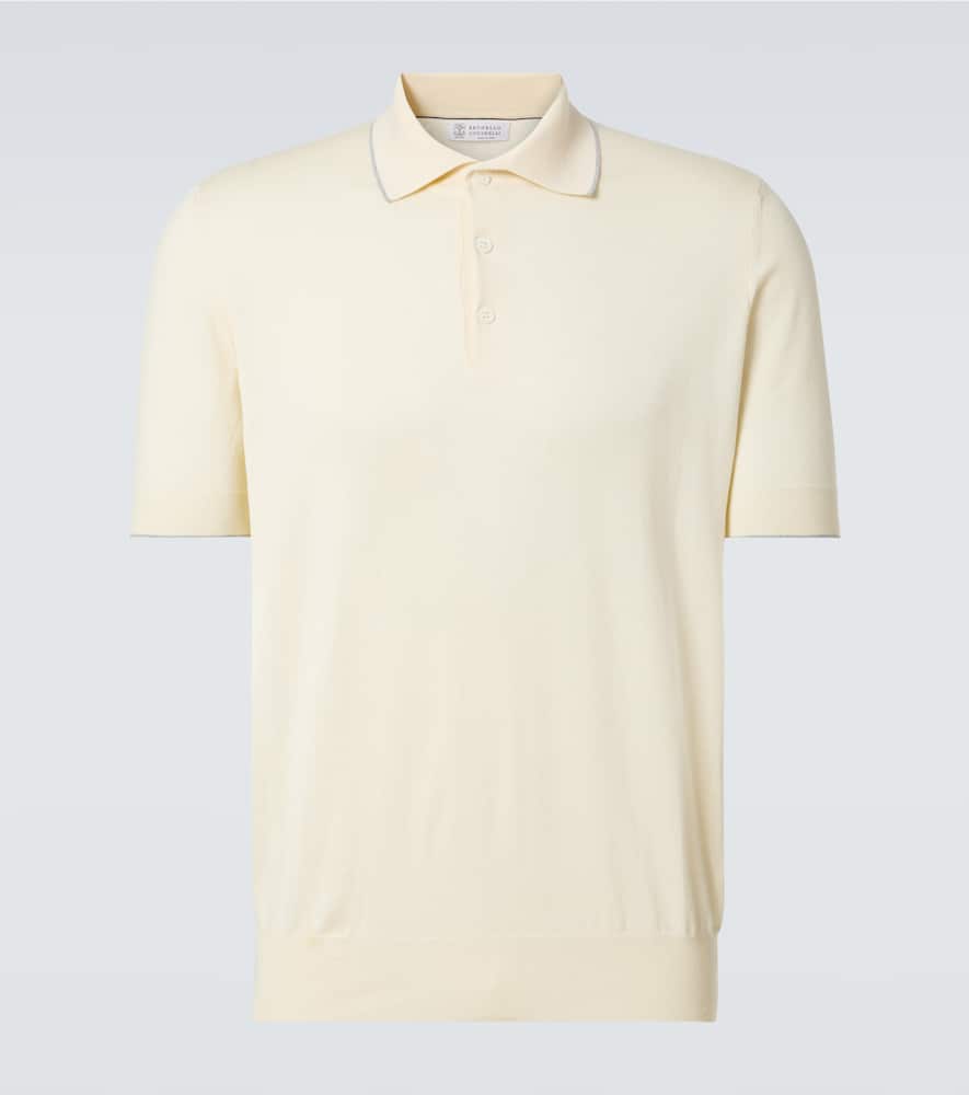 Brunello Cucinelli Cotton Polo Shirt In Yellow