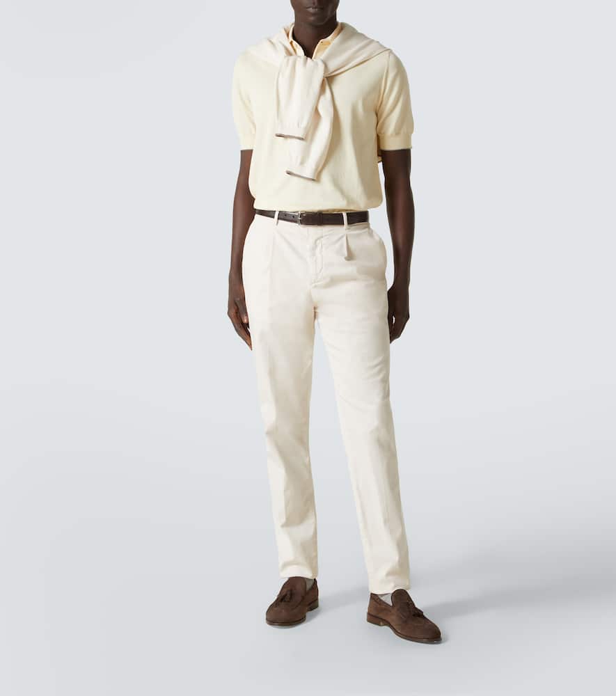 Brunello Cucinelli Cotton Polo Shirt In Yellow