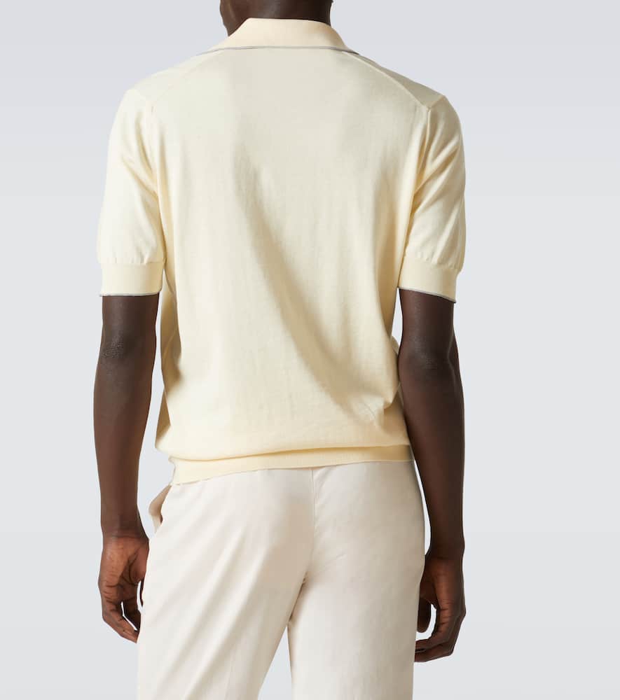 Brunello Cucinelli Cotton Polo Shirt In Yellow