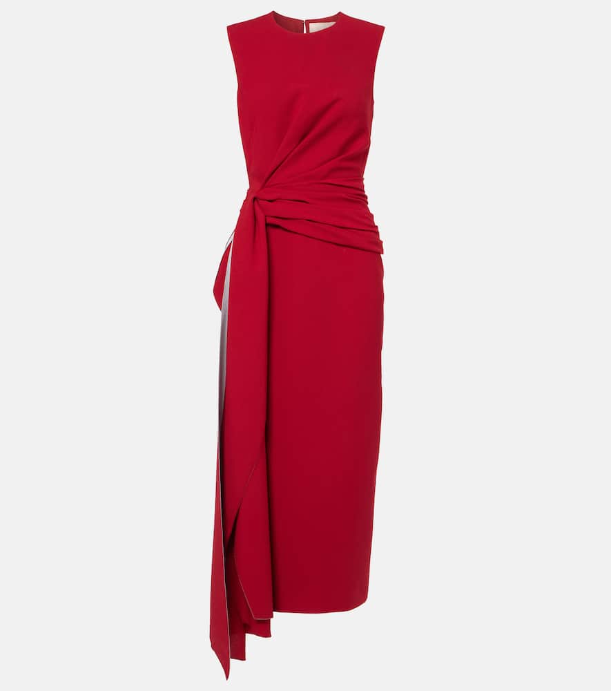 Elham draped crêpe midi dress