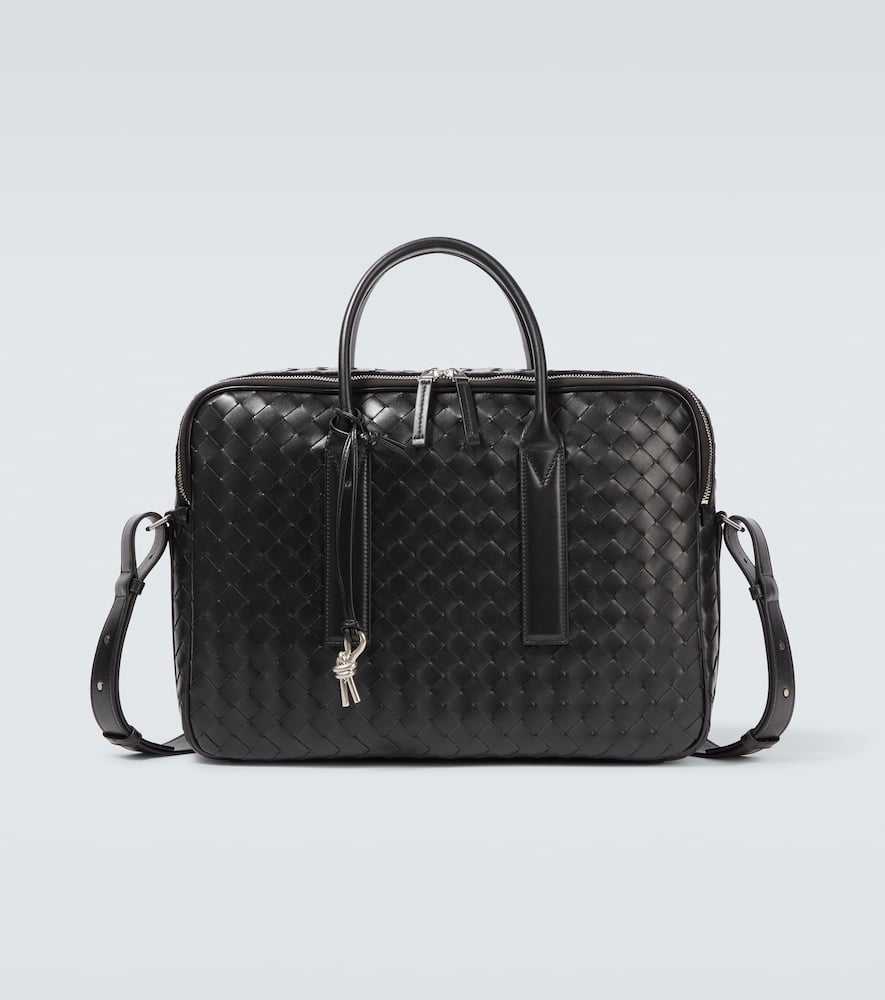 Getaway Intrecciato leather briefcase
