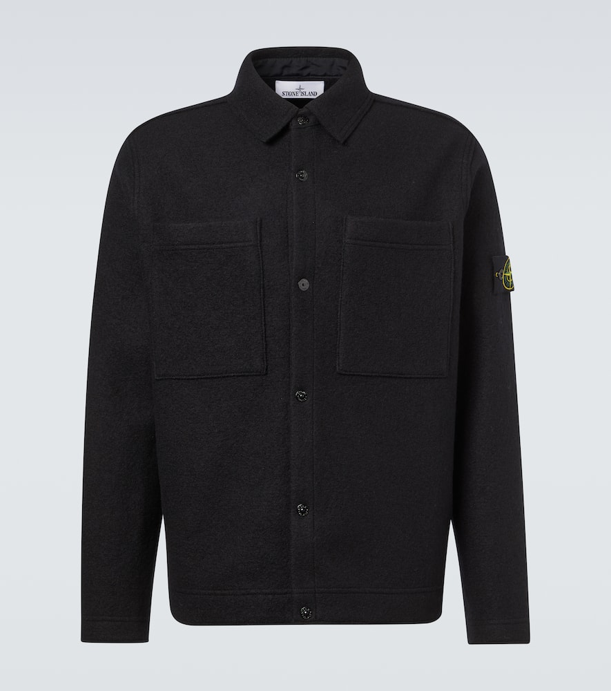 Virgin wool overshirt