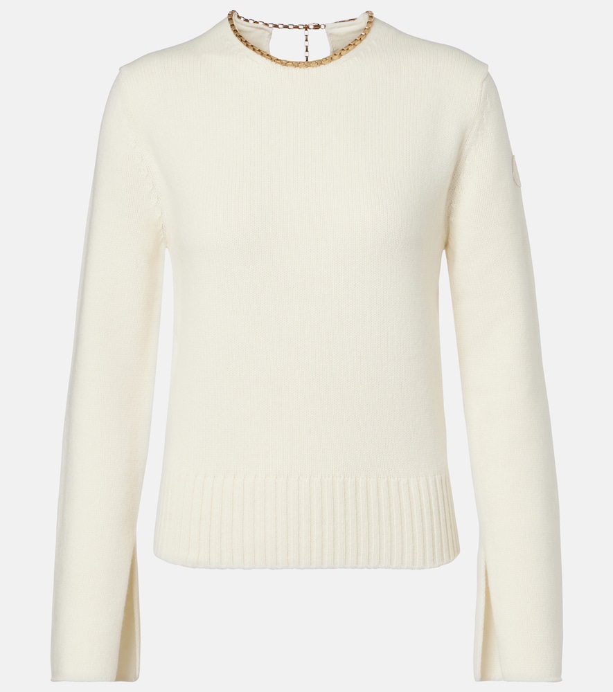 Moncler Chain-detail wool and cashmere sweater