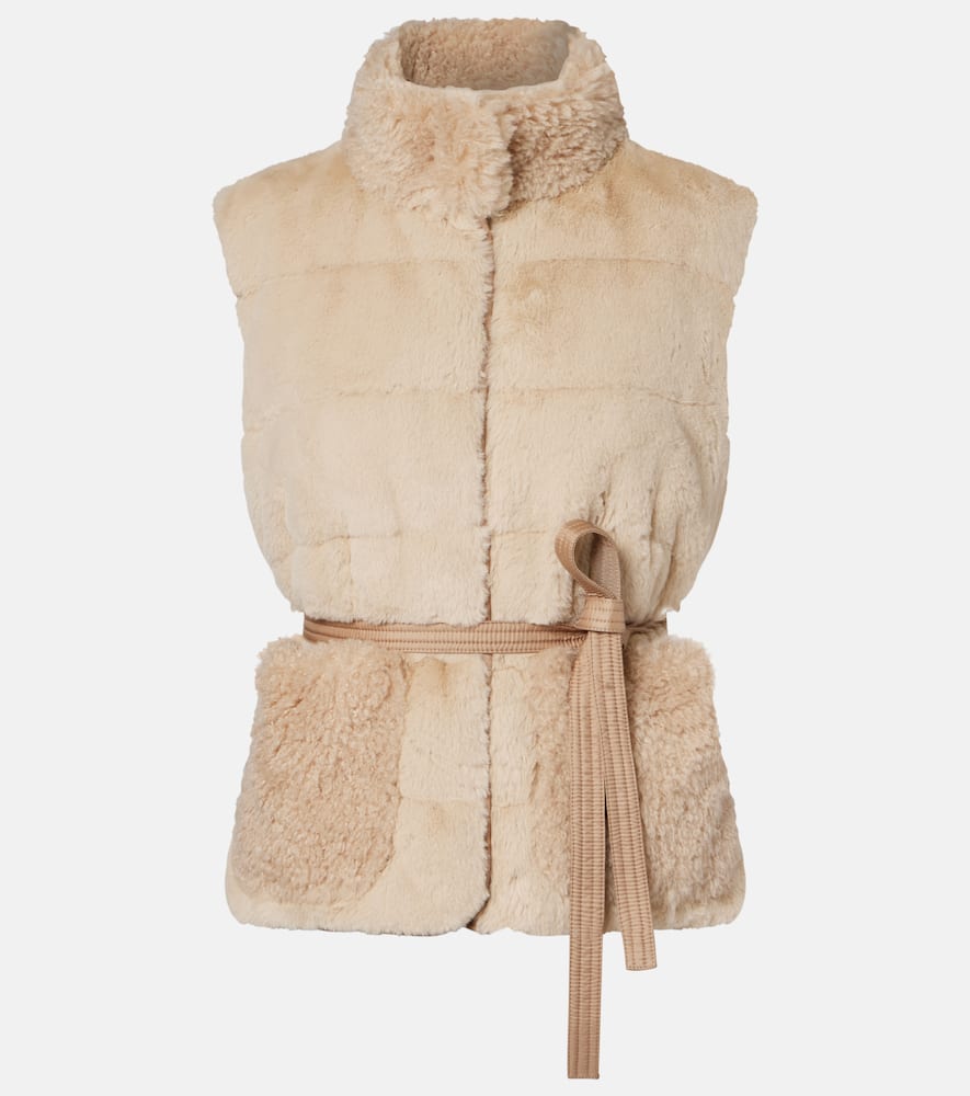 Joui faux fur down vest