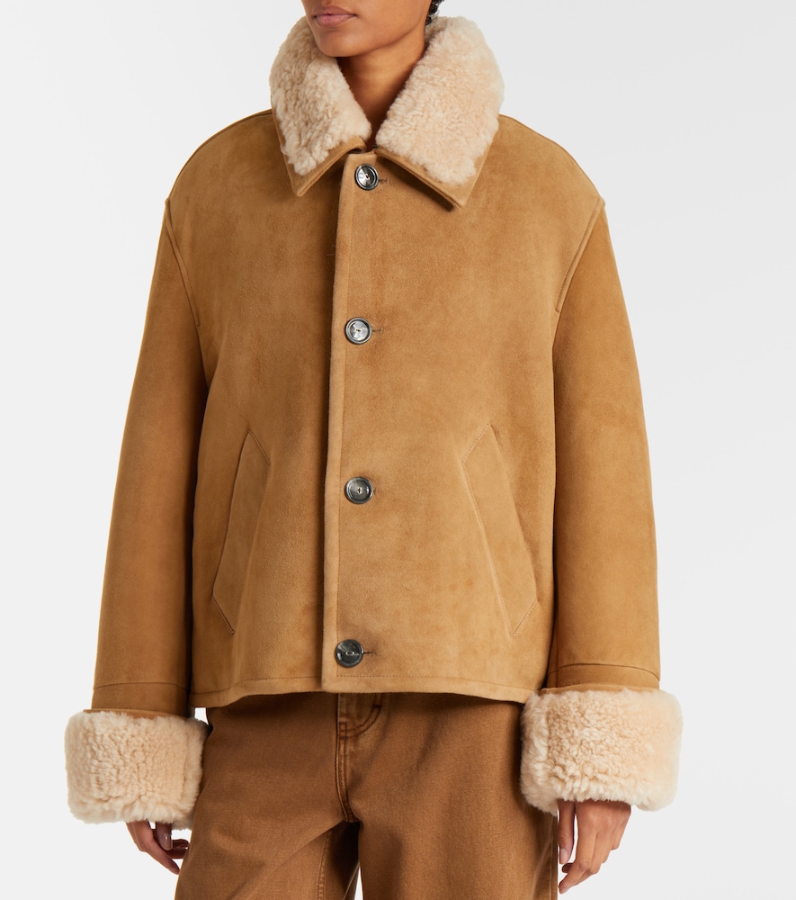  Ami Paris Ami Paris Jacke Aus Veloursleder Mit Shearling 