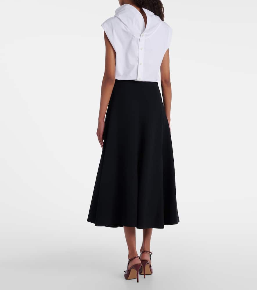 Jacquemus Flared Maxi Skirt In Black