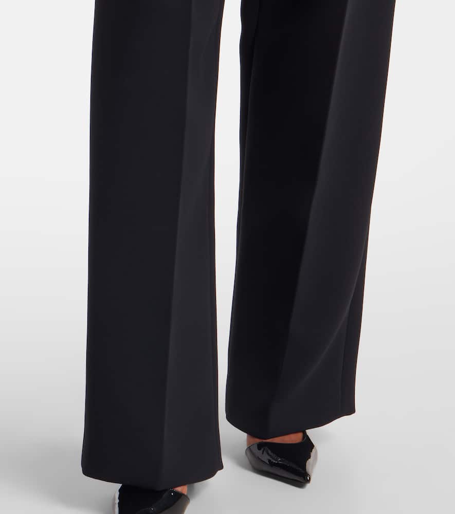 Khaite August High-rise Wide-leg Pants In Black