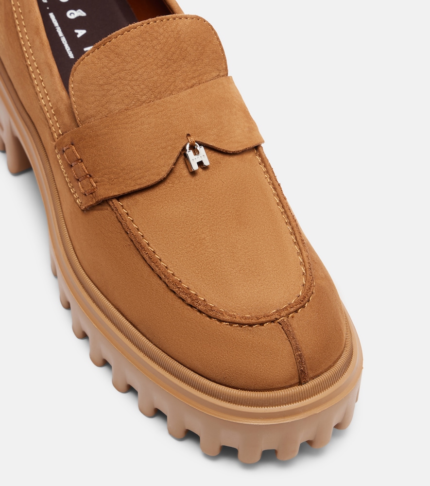  Hogan Hogan H700 Leather Platform Loafers 