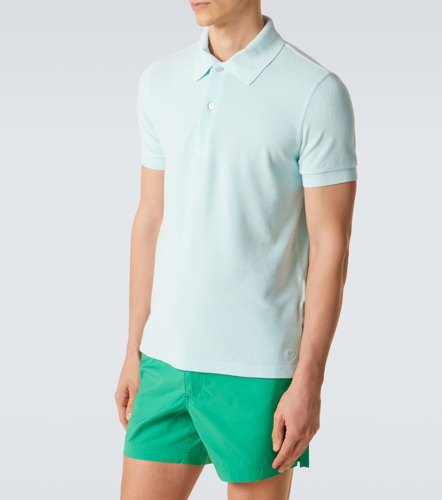 Cotton-Blend Terry Polo Shirt
