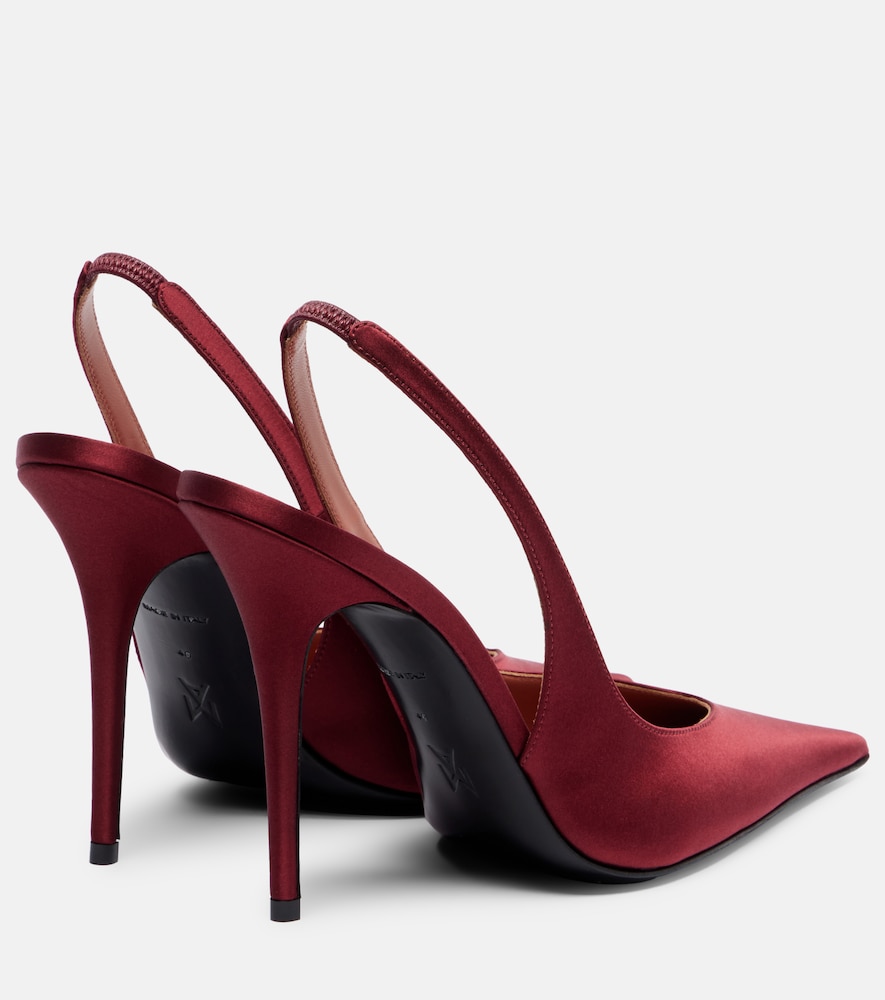  Amina Muaddi Amina Muaddi Anok 105 Satin Slingback Pumps 