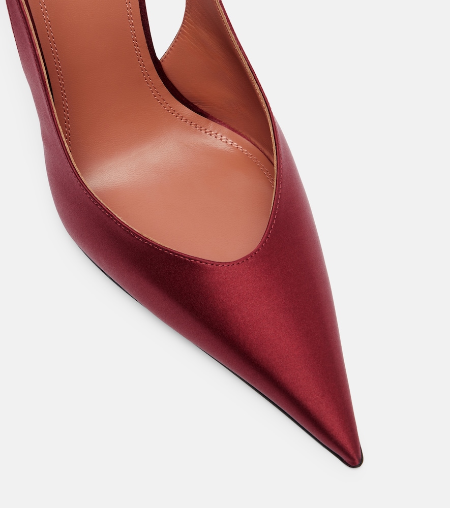  Amina Muaddi Amina Muaddi Anok 105 Satin Slingback Pumps 