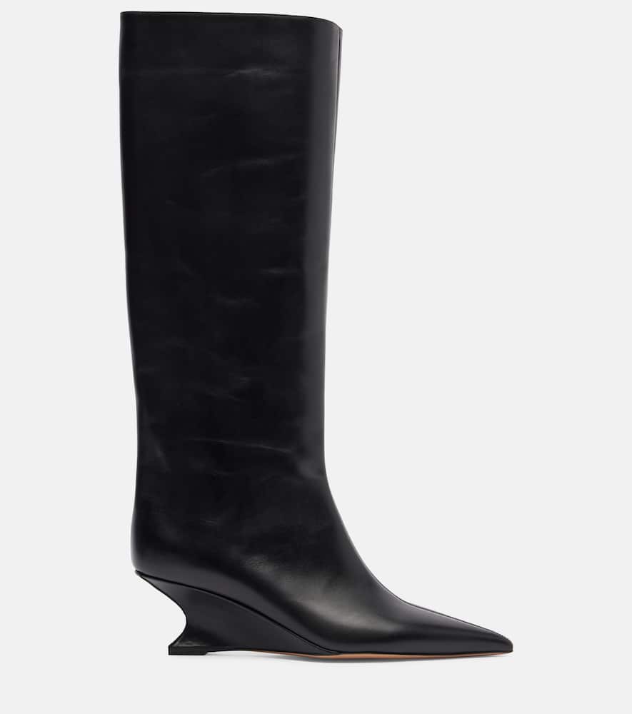 Paris Texas 65mm Pointed-toe Sculpted-heel Boots In Black