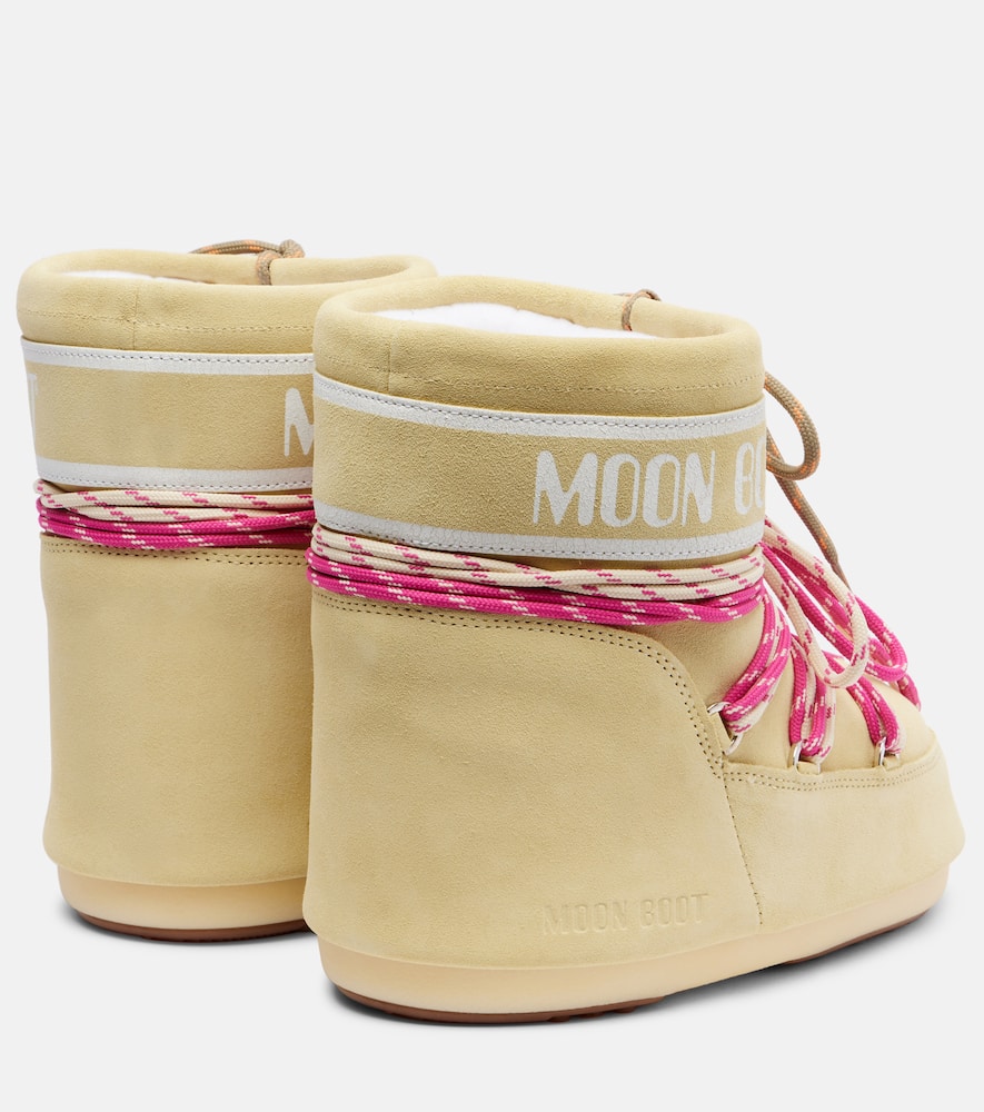Moon Boot Icon Suede Ankle Boots In Yellow