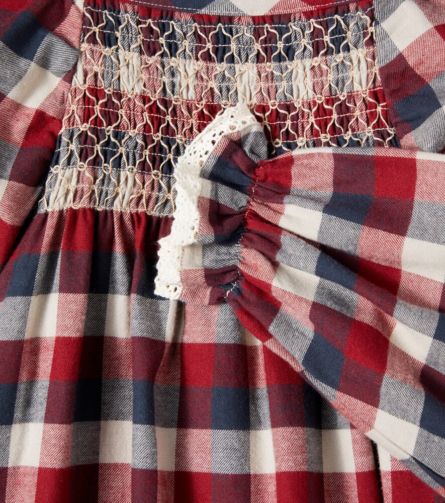  Wheat Wheat Bella Checked Smocked Cotton Dress 