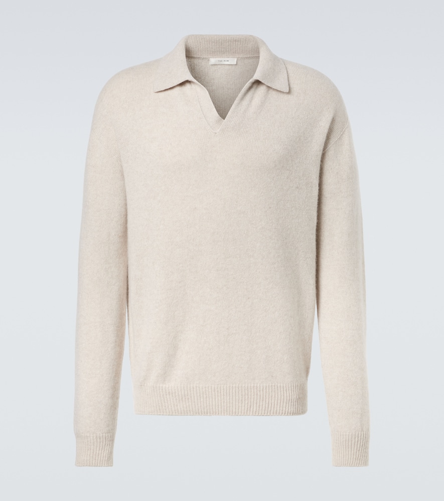 The Row Polo Leach In Cashmere Sabbia  Uomo In Neutral