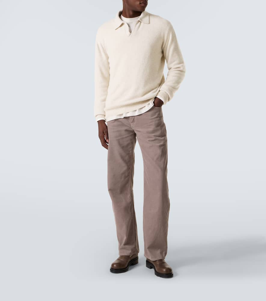 The Row Polo Leach In Cashmere Sabbia  Uomo In Neutral