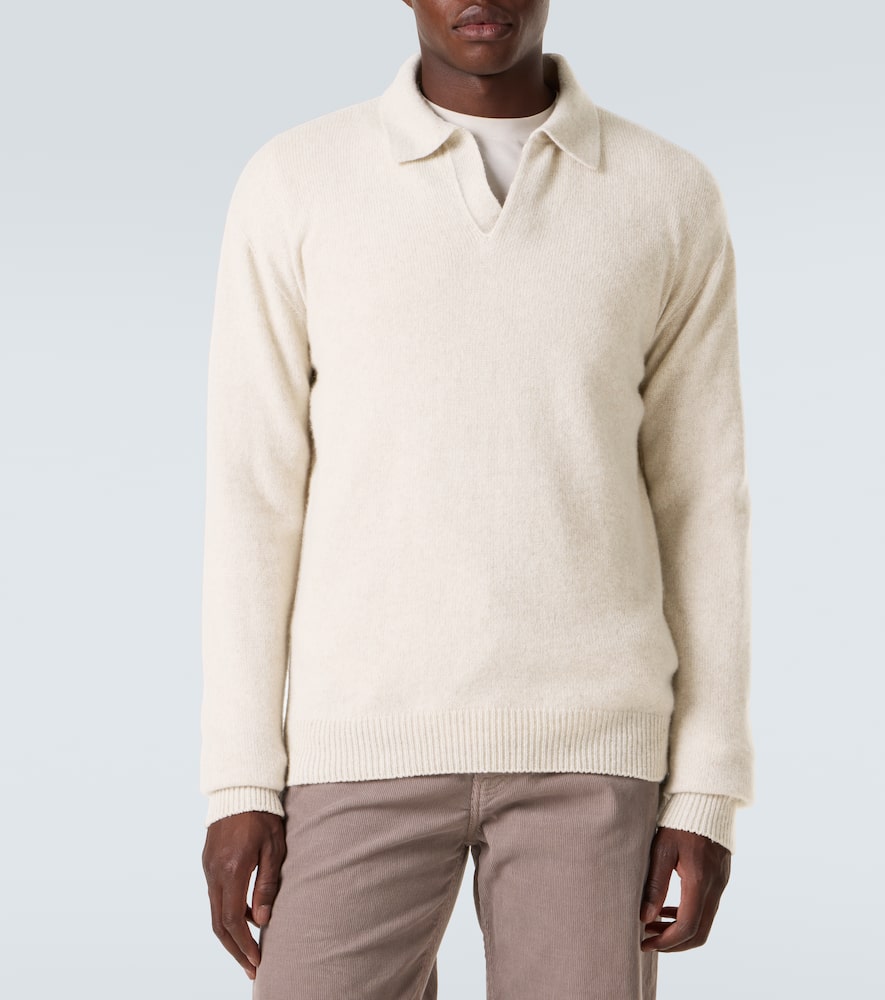 The Row Polo Leach In Cashmere Sabbia  Uomo In Neutral