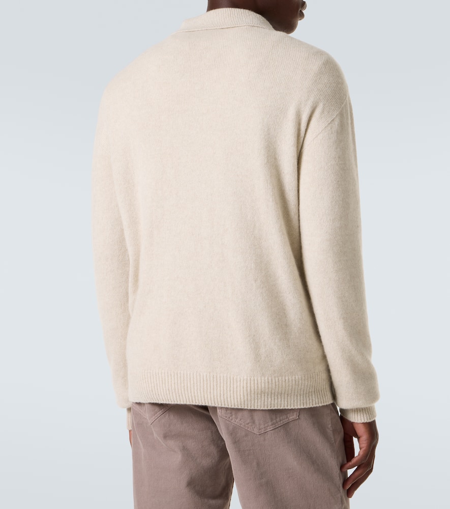 The Row Polo Leach In Cashmere Sabbia  Uomo In Neutral