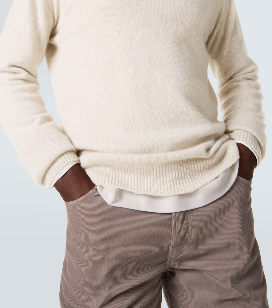 The Row Polo Leach In Cashmere Sabbia  Uomo In Neutral