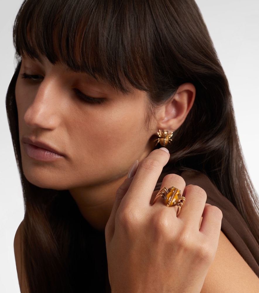  Yvonne Leon Yvonne Léon Ring Araignée Aus 9kt Gelbgold Mit Edelsteinen 