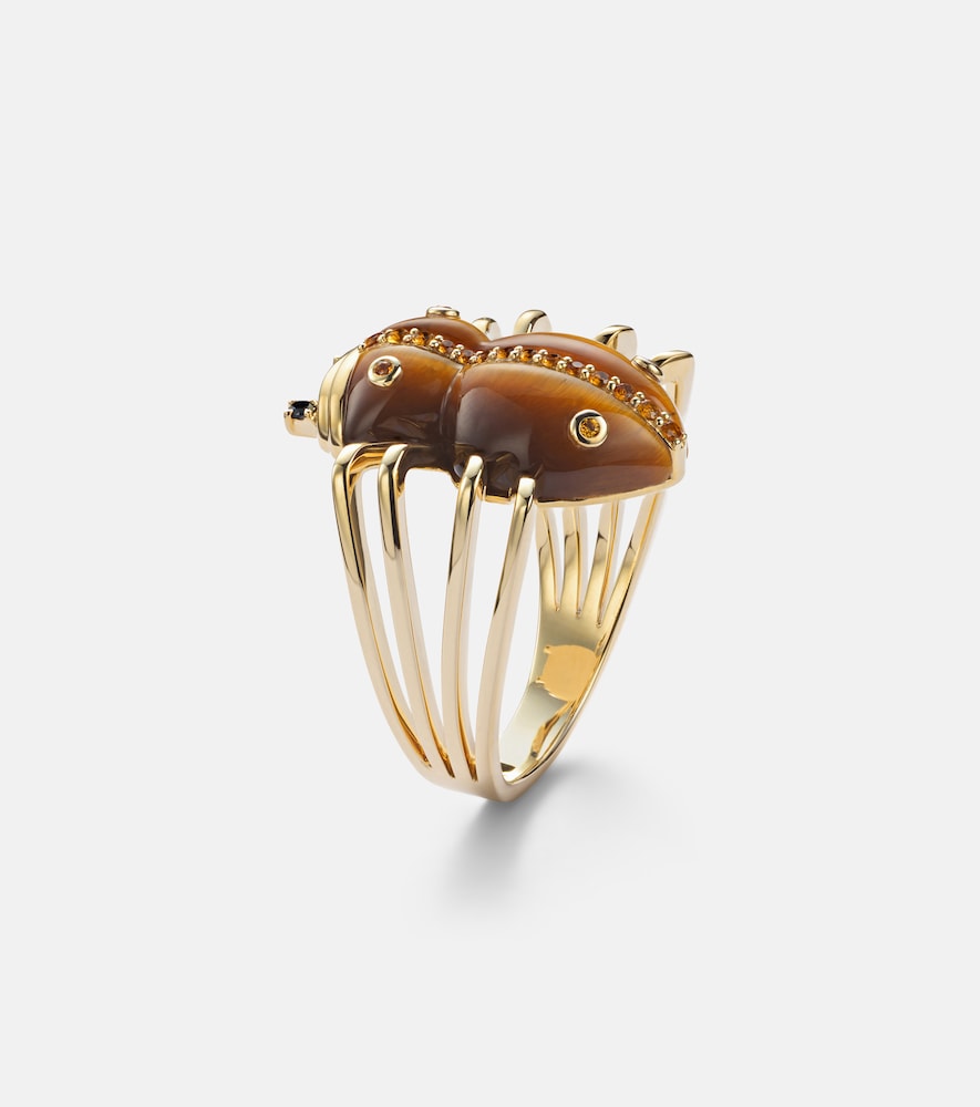  Yvonne Leon Yvonne Léon Ring Araignée Aus 9kt Gelbgold Mit Edelsteinen 
