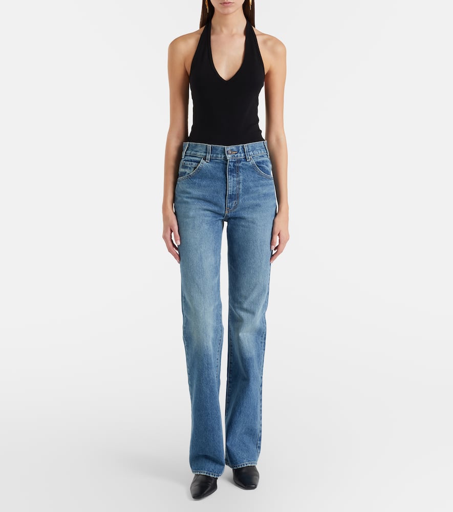 Nili Lotan Celia High-rise Straight-leg Jeans In Blue