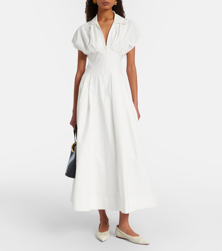 Simkhai Cotton-blend poplin midi dress