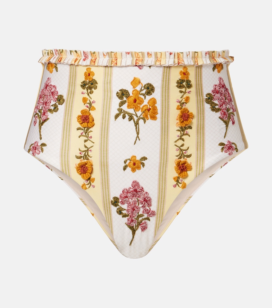 Agua by Agua Bendita Floral embroidered bikini bottoms